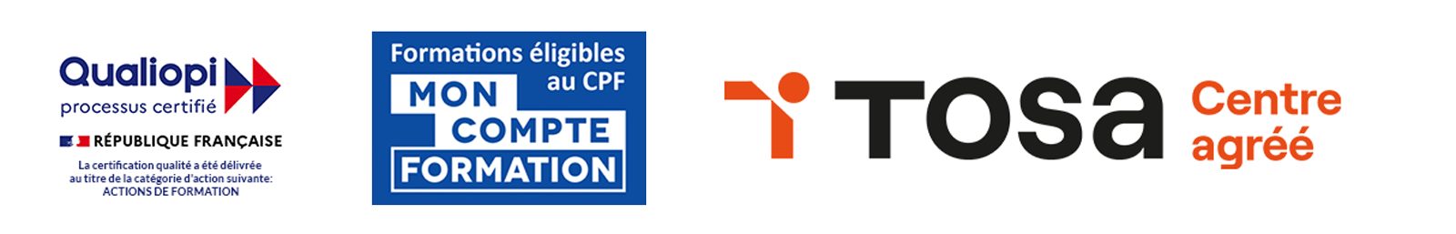 Organisme de formation Qualiopi, formations CPF, centre de formation TOSA Gard 30, Hérault 34, Essonne 91 Chartres 28