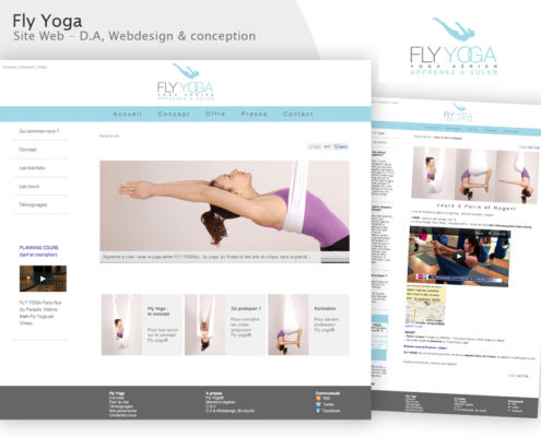 Création du site Web Fly Yoga ©Virginie Boullé