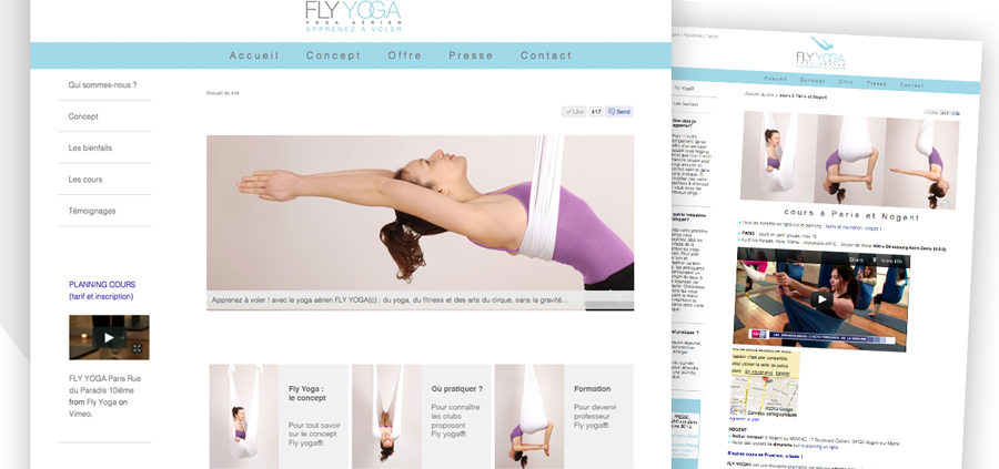 Création du site Web Fly Yoga ©Virginie Boullé