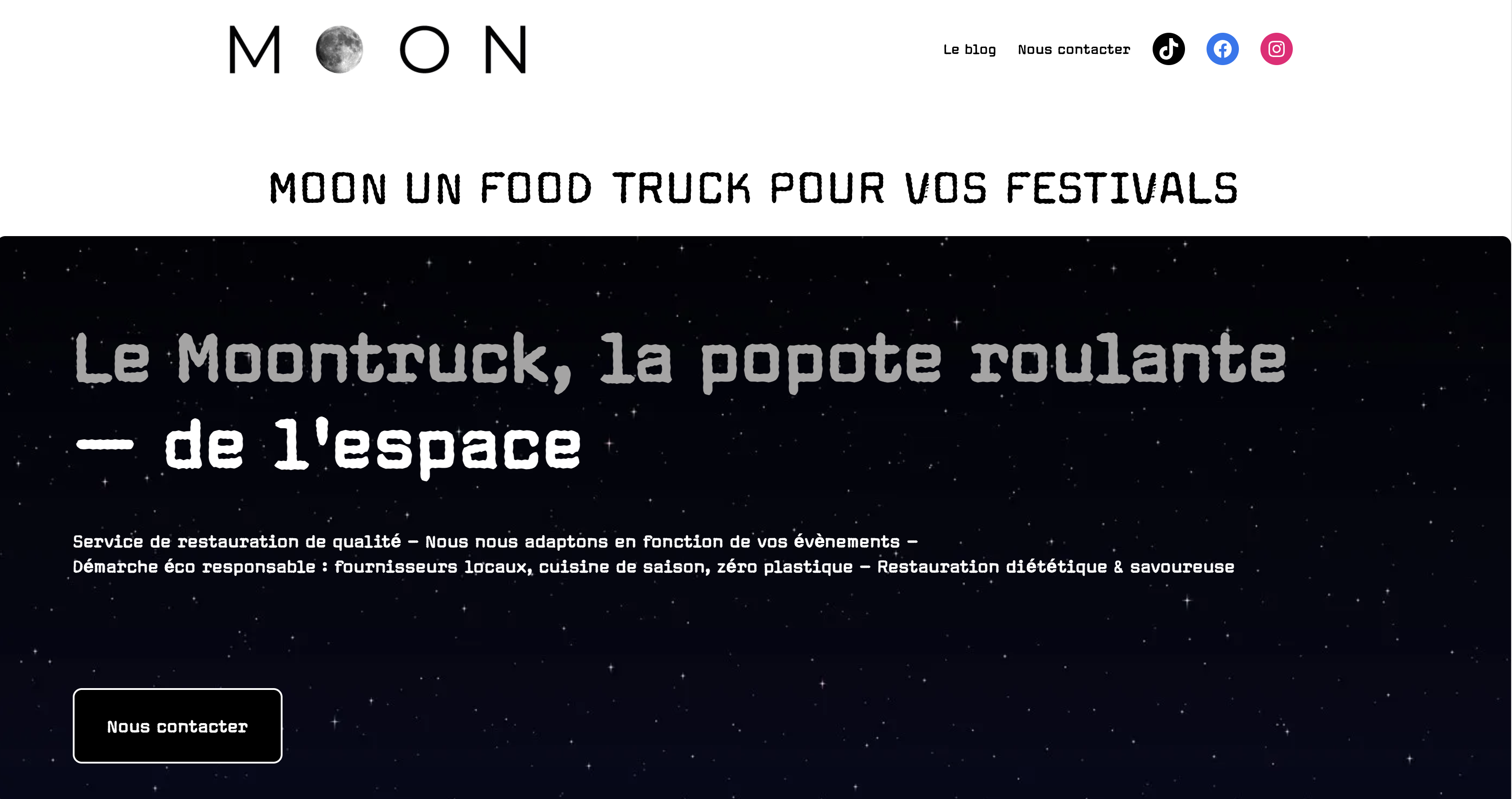 Site Moon - Réalisation du site en formation coachée avec Digitalneed, organisme de formation Qualiopi.