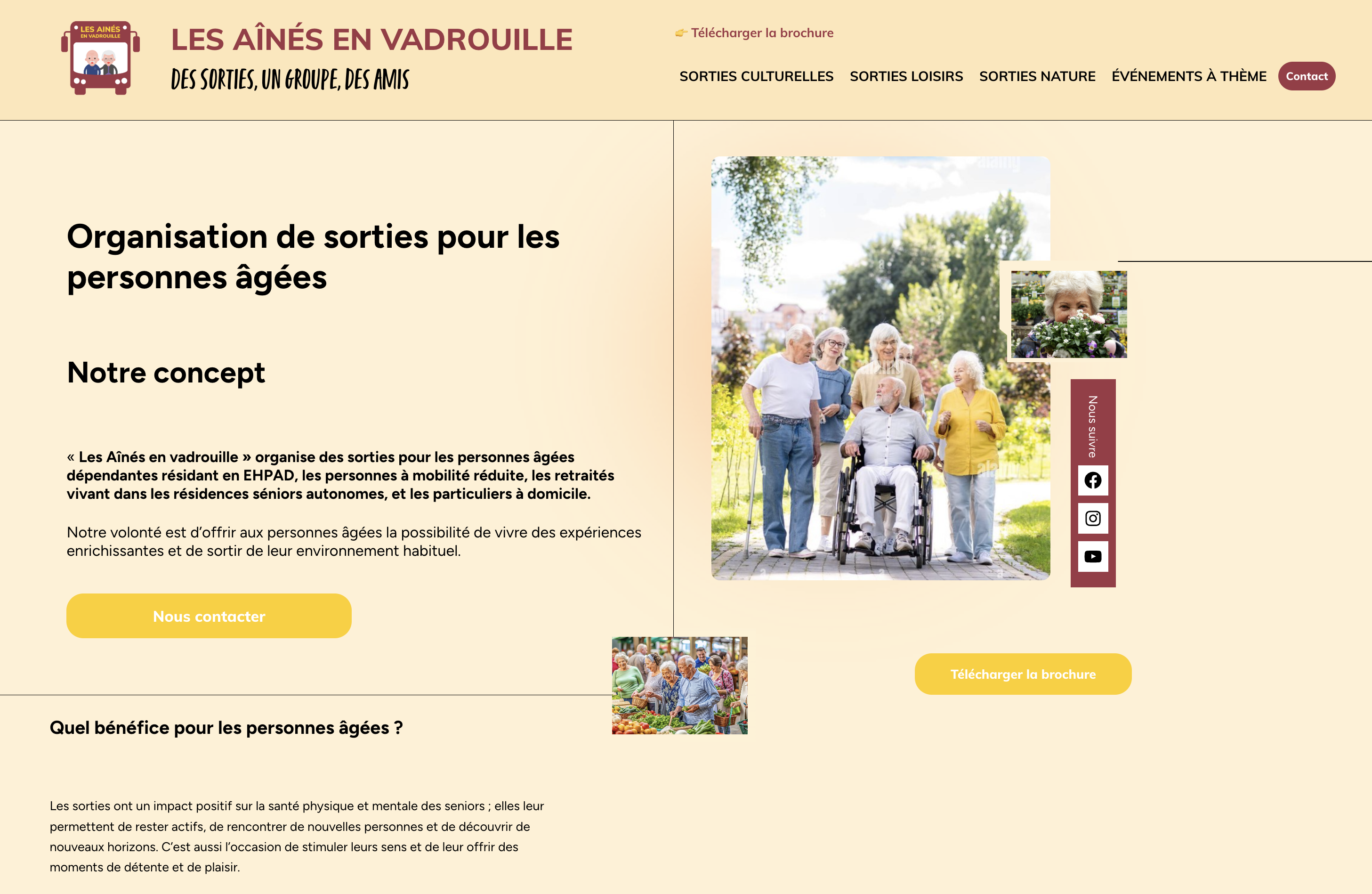 Site vitrine WordPress réalisé en formation individuelle avec Digitalneed. Voir le site Les Aînés en Vadrouille : lesainesenvadrouille.com
