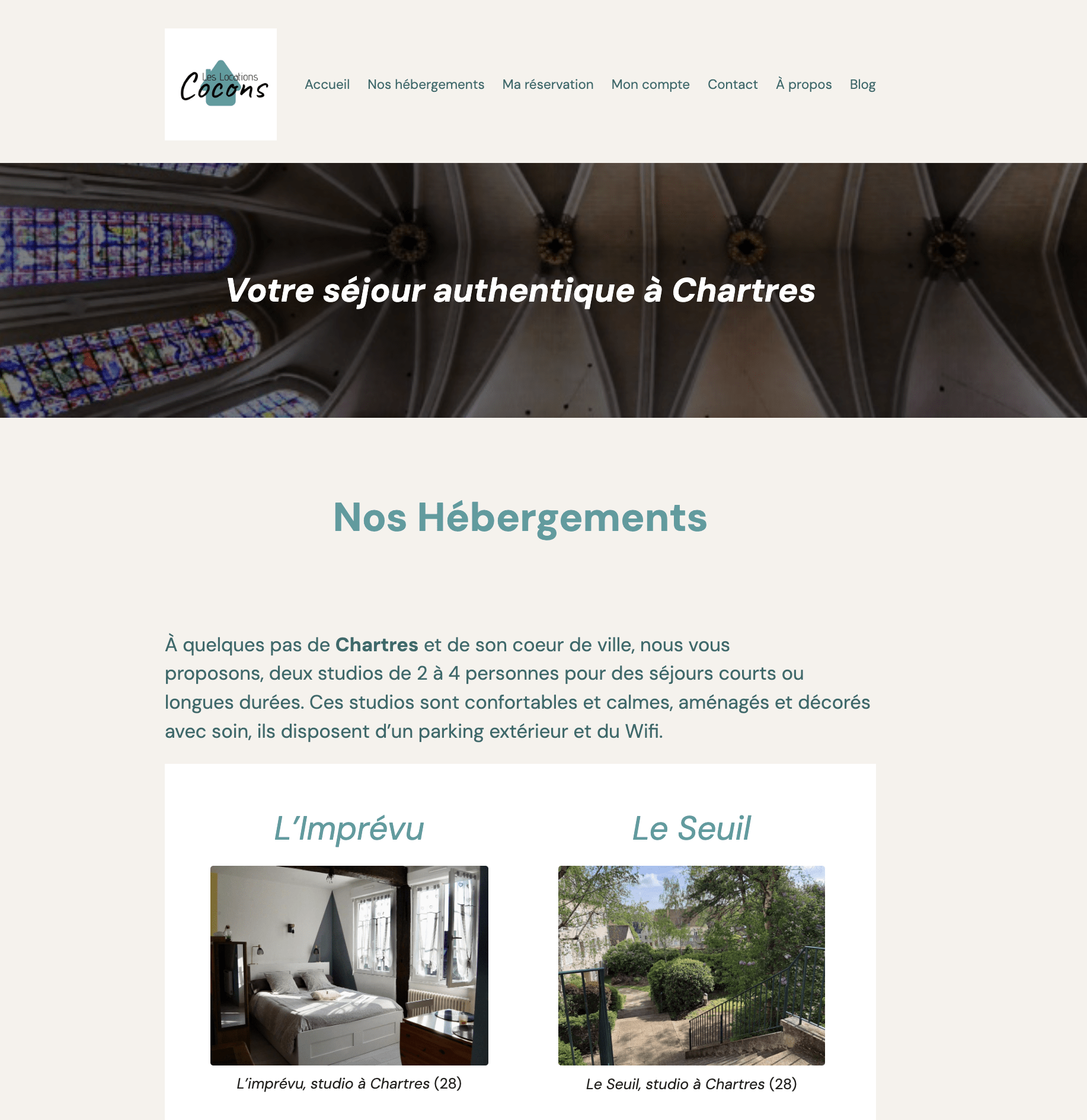 Site WordPress réalisé en formation individuelle avec Digitalneed. Voir le site Les locations cocons : leslocationscocons.fr