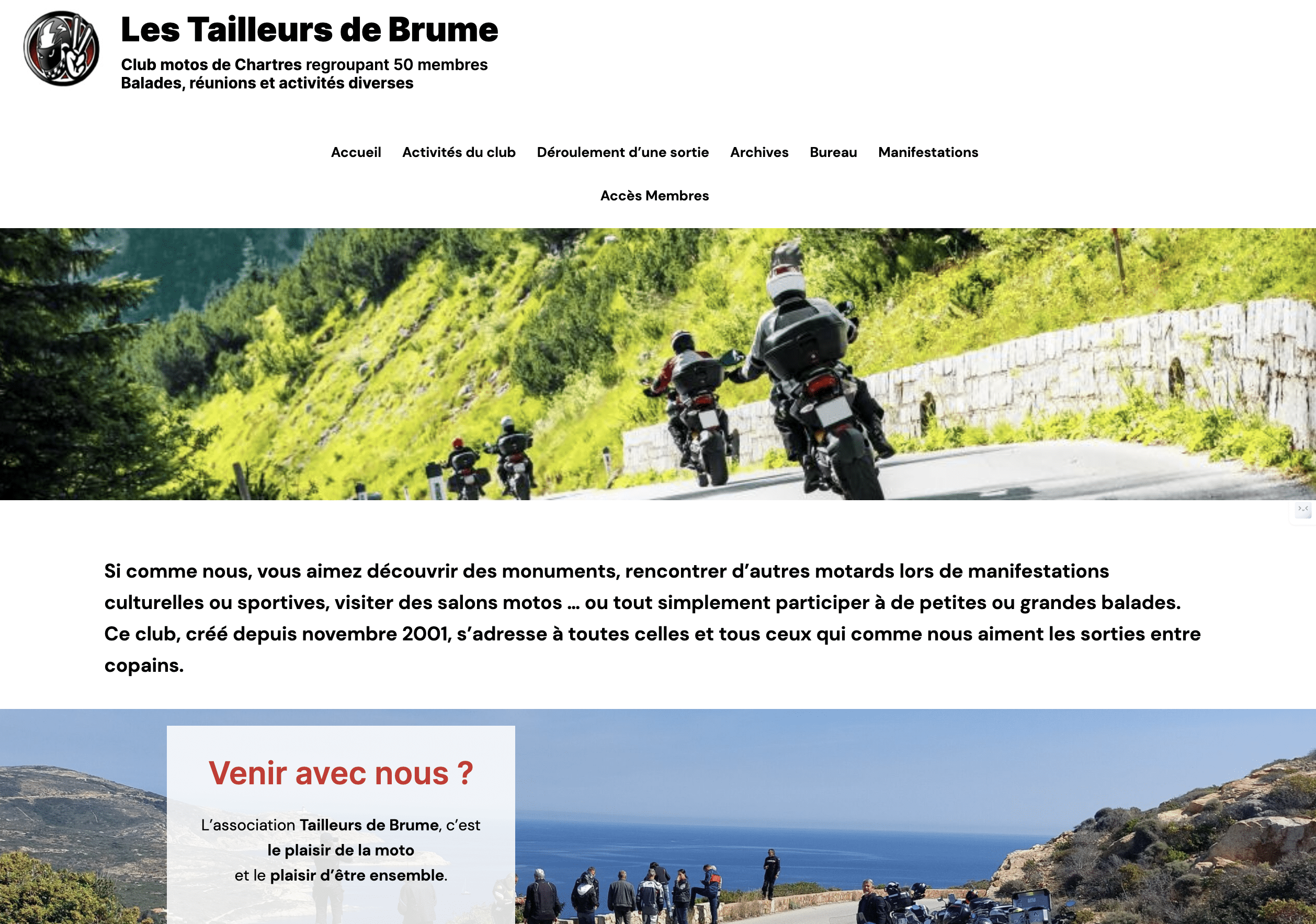 Site WordPress réalisé en formation individuelle avec Digitalneed. Voir le site Les Tailleurs de brume : tailleurs-de-brume.com